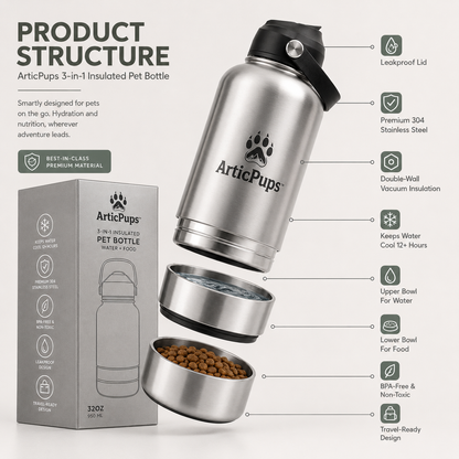 ArticPups™ Borraccia Termica 3-in-1 per Cani