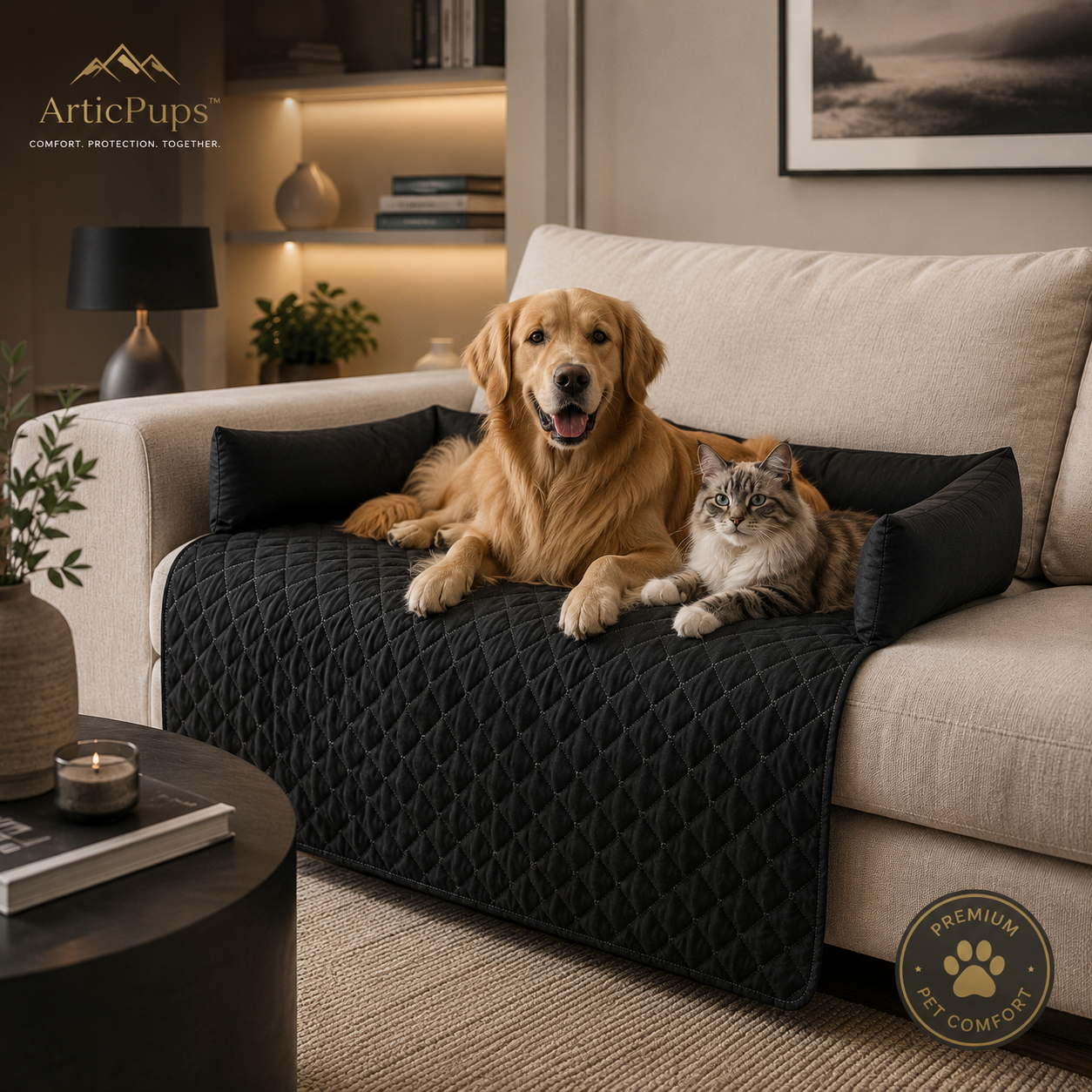 SofaShield Comfort Bed – Protective Sofa Cover for Dogs