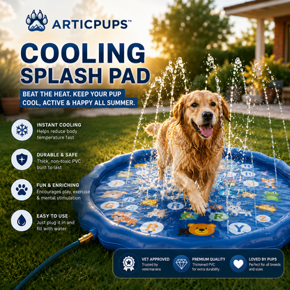 Spruzzi d'acqua | Parco giochi acquatico estivo per cani