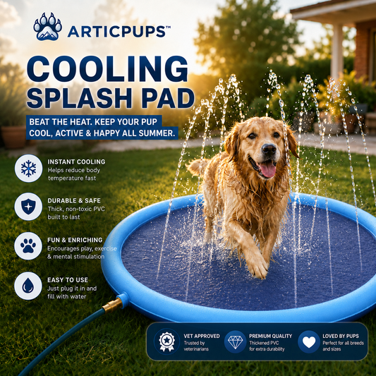 Spruzzi d'acqua | Parco giochi acquatico estivo per cani